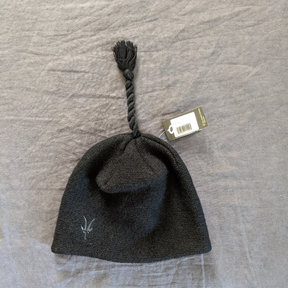 New Men's ibex wool hat, black